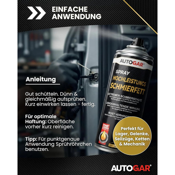 Hochleistungs SCHMIERFETT PTFE-Spray 400 ML