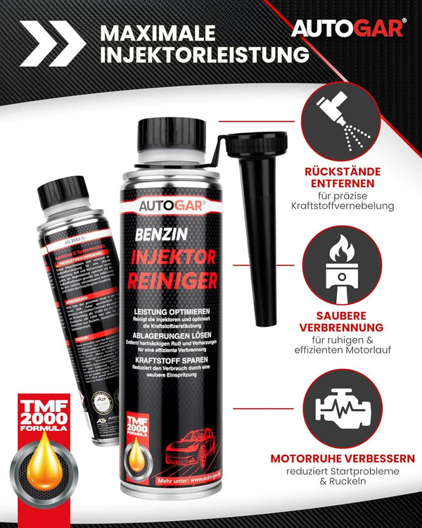 Maximale Injektorleistung durch Benzin Injektor Reiniger