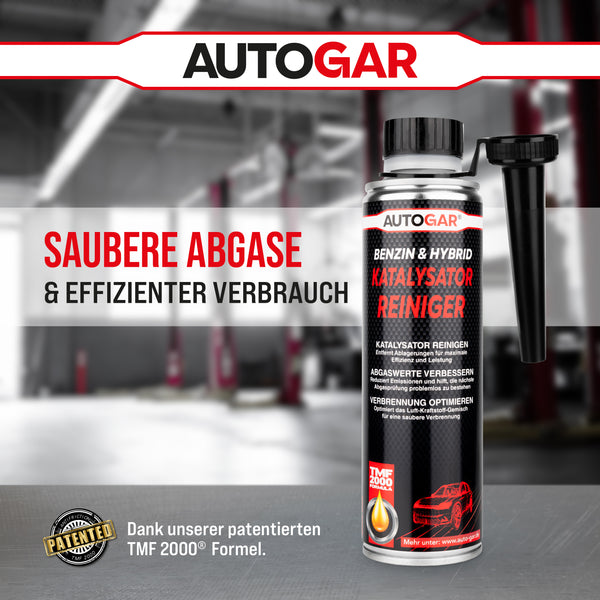 Saubere Abgase durch Benzin & Hybrid Katalysator Reiniger 